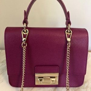 Furla Satchel with Removable Gold Chain
